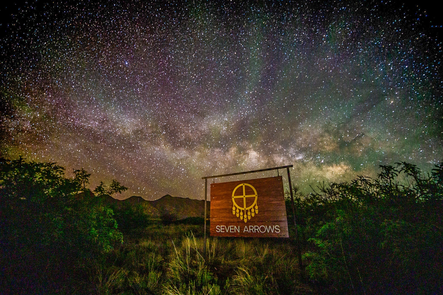 Seven Arrows Recovery Night Time Sky View Arizona
